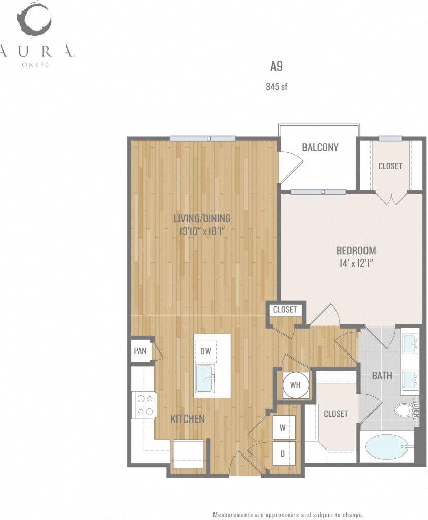 Aura One90 Apartments A9 Floor Plan Aura One90 Apartments A9 Floor Plan